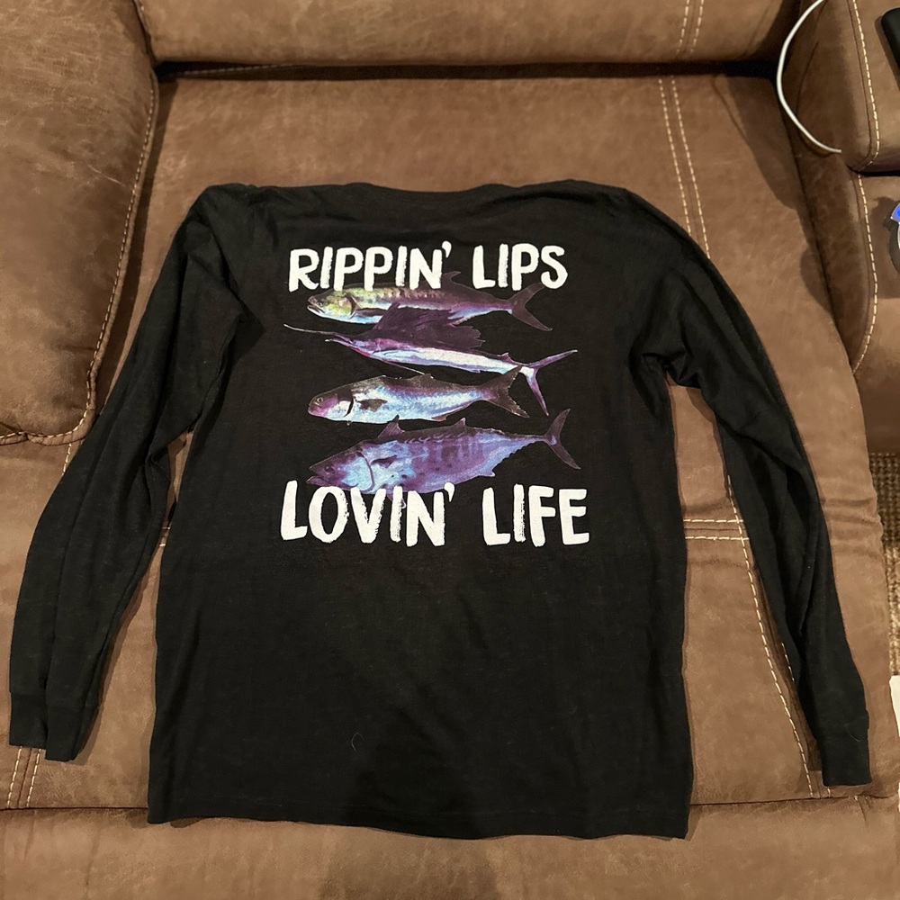 Barefoot Campus Outfitters Fishing Long Sleeve Tee M